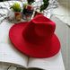 Шляпа унисекс Федора с устойчивыми полями красная