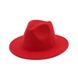 Шляпа унисекс Федора с устойчивыми полями красная фото