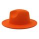 Шляпа унисекс Федора с устойчивыми полями оранжевая