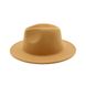 Шляпа унисекс Федора с устойчивыми полями бежевая (кэмэл)