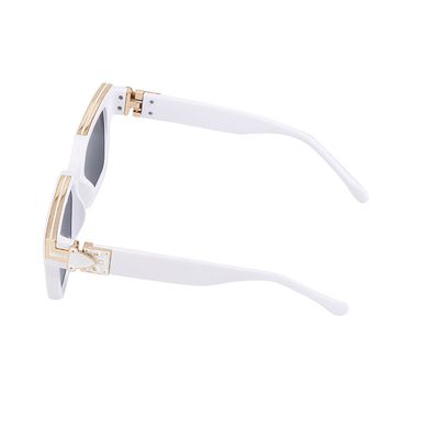 Сонцезахисні окуляри унісекс квадратні Millionaires дзеркальні білі фото