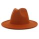 Шляпа унисекс Федора с устойчивыми полями оранжевая фото