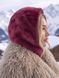 Жіночий капор Alpaca на кнопках з екохутра бордовий (бургунді), Бордовий, One Size