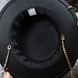 Шляпа женская Канотье Calabria с металлическим декором и цепочкой черная, Нет в наличии, Черный, One Size