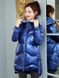 Жіночий подовжений пуховик зимовий, куртка Style синій, M