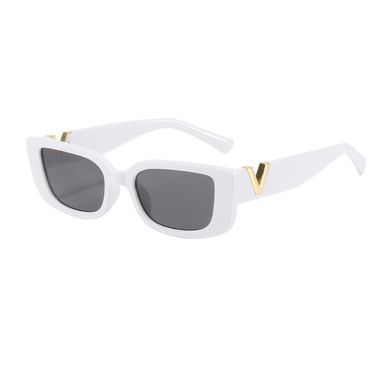 Солнцезащитные очки квадратные Lady Victoria белые фото