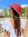 Шляпа женская летняя канотье с мерцающими камнями красная