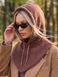Женский капор Sheepskin из экомеха и воротником коричневый (шоколад), Коричневый, One Size