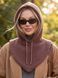 Женский капор Sheepskin из экомеха и воротником коричневый (шоколад), Коричневый, One Size