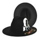 Шляпа Федора унисекс Graffiti Demon с устойчивыми полями черная, В наличии, Черный, One Size