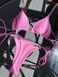 Купальник раздельный Thongs со стрингами и завязками розовый