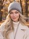 Шапка тепла Nicole з екохутра сіра, Сірий, One Size