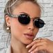 Солнцезащитные очки овальные PR Milano Oval черные с серебром, Черный, One Size