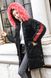 Женский удлиненный зимний бархатный пуховик, парка, куртка с пайетками черный M, M