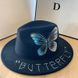 Шляпа Федора унисекс Graffiti Butterfly с устойчивыми полями черная, В наличии, Черный, One Size