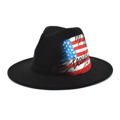 Шляпа Федора унисекс Graffiti America с устойчивыми полями черная фото