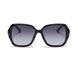 Сонцезахисні окуляри з камінням Faceted чорний, Чорний, One Size